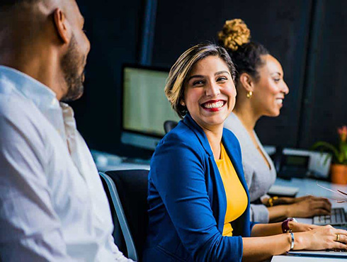 three diverse workers