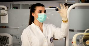 medical worker in mask