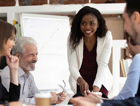 people in business meeting