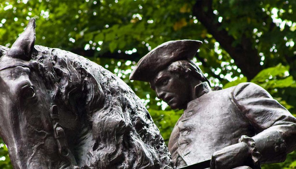 Paul Revere statue in Boston