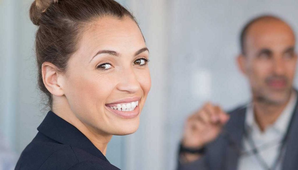 Hispanic woman smiling