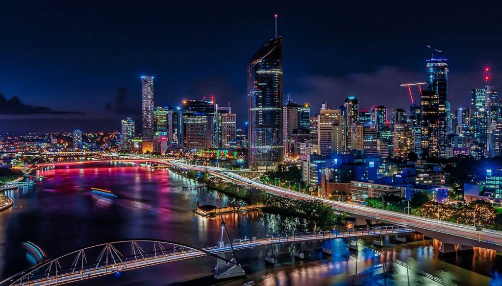 night view of Brisbane
