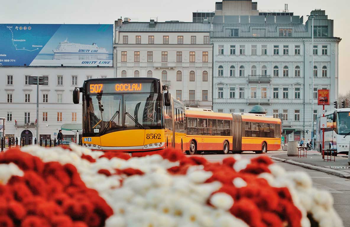 tour bus in Poland