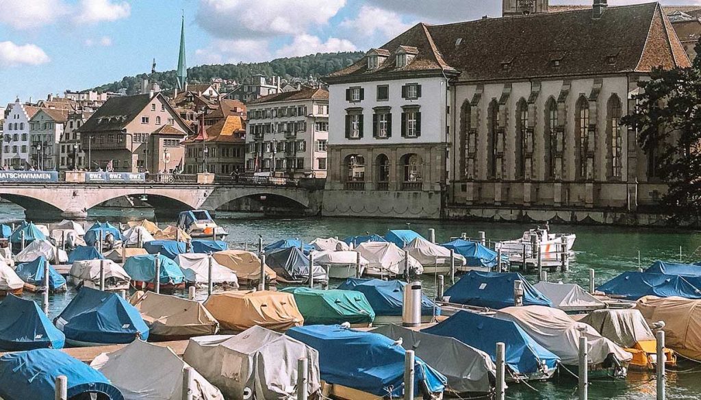 boats docked in Zurich