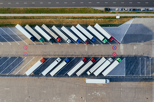 trucks parked