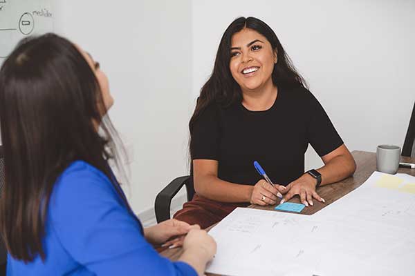 two women in meeting