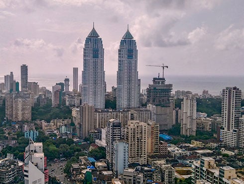 view of city in India